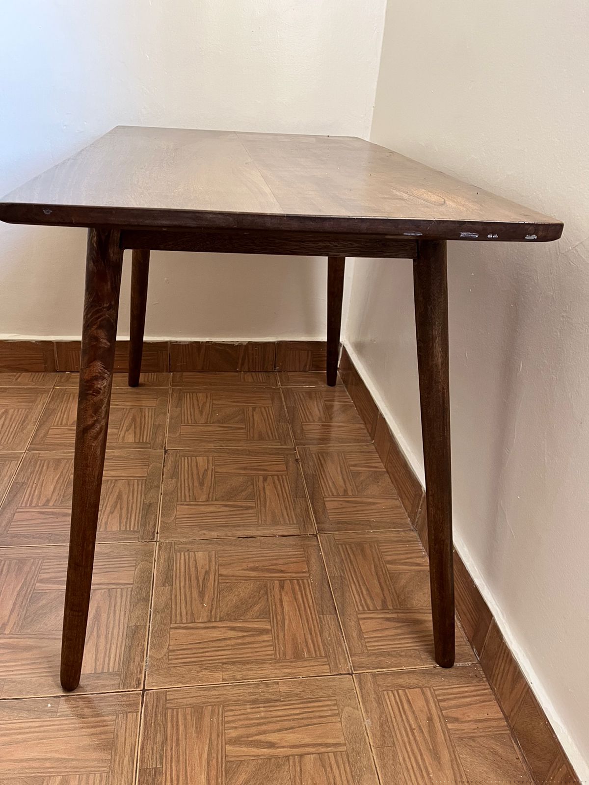 Selling a mango wood desk perfect for a home office. Used for one year and is in excellent condition